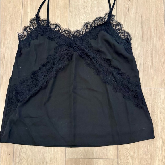 Vintage Lush Women's Y2K Lace Trim Cami Sz M Black - Picture 4 of 8